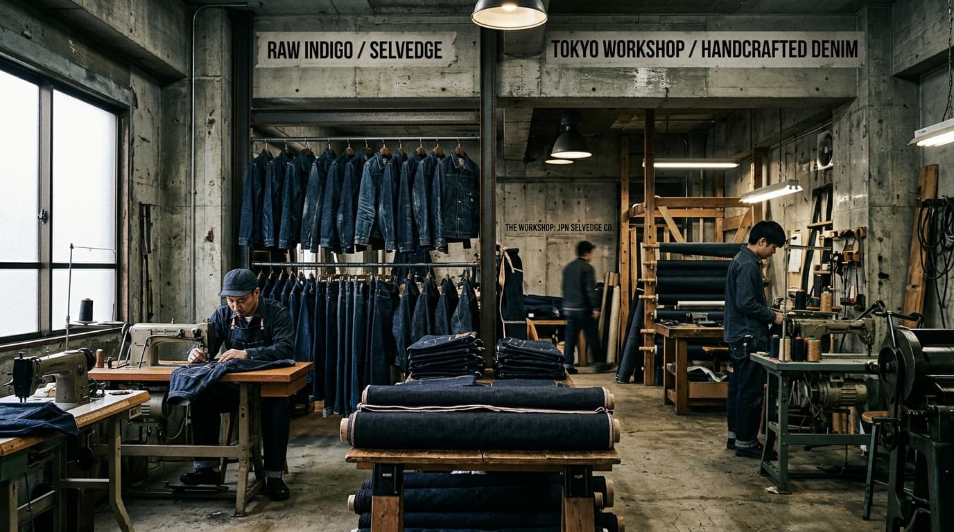 GOJE Japanese Raw Selvedge Denim Construction